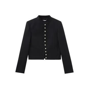 SHUIYUNJIAN Cropped Coats Women's Black