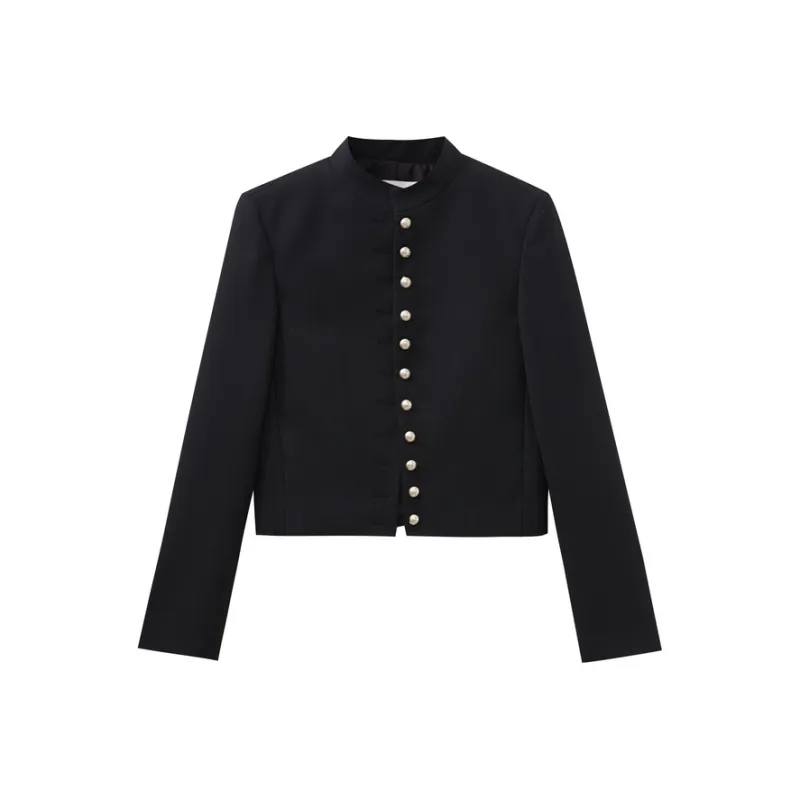 SHUIYUNJIAN Cropped Coats Women's Black-0