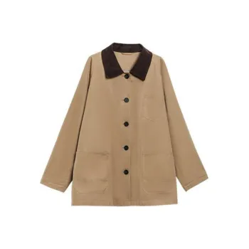 DEAR DEER PUFF Trench Coat Women's Khaki