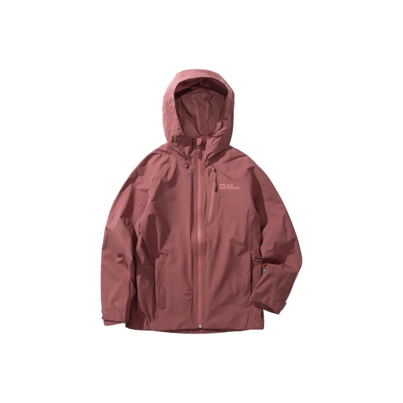Jack Wolfskin Mountain Versatile Outdoor Hiking Waterproof And Windproof Windbreaker Jacket Women's-4