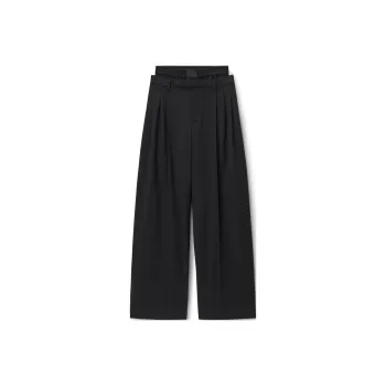 Alexander Wang W/ Boxer Pleated Trousers Black