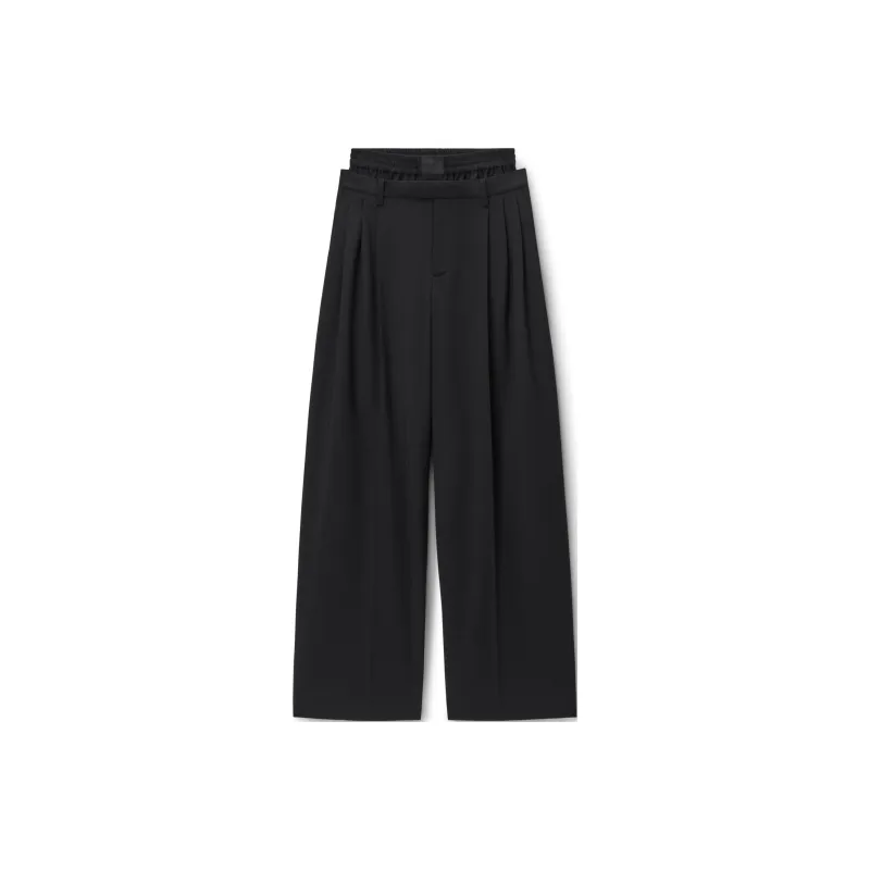 Alexander Wang W/ Boxer Pleated Trousers Black-0