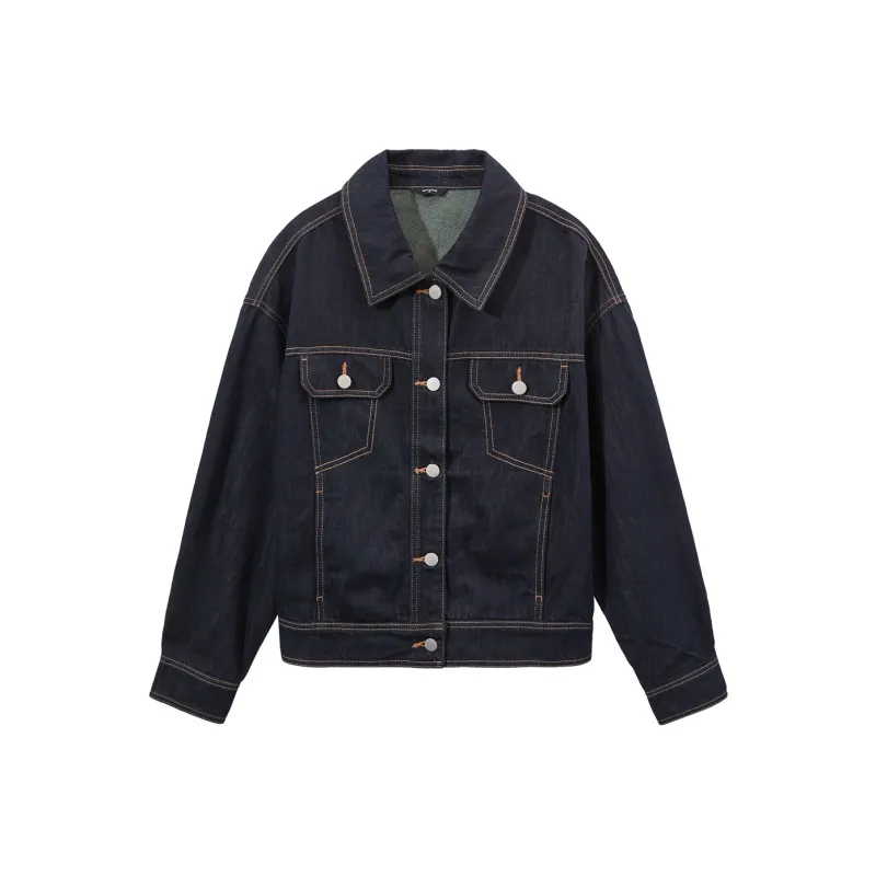 Hotwind Denim Jacket Women's 29 Navy Blue-0