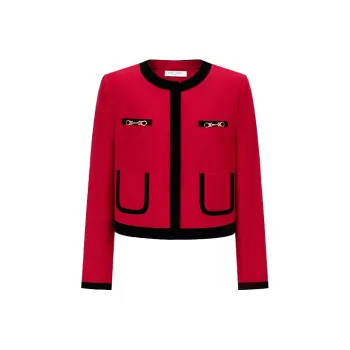 CHICHY CHICHY Size Sister Series Cropped Coats Women's French Red