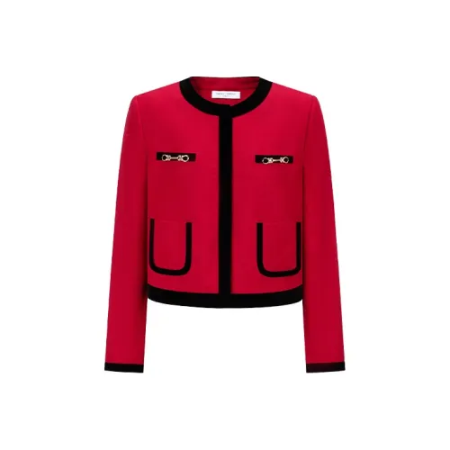 CHICHY CHICHY Size Sister Series Cropped Coats Women's French Red