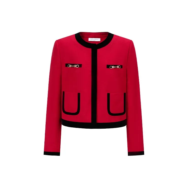 CHICHY CHICHY Size Sister Series Cropped Coats Women's French Red-0