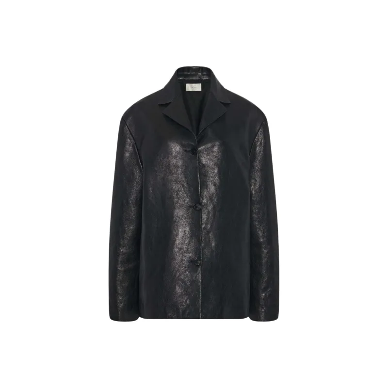 THE ROW Fabian Long Sleeved Leather Jacket-0