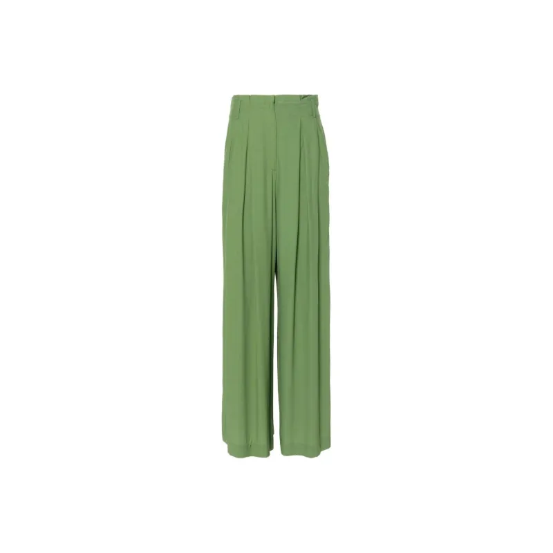 DVF Diane Von Furstenberg SS24 Casual Pants Women's Army Green-0