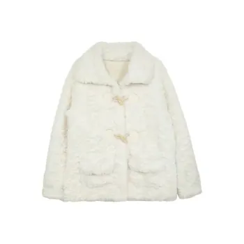 RTTO Velvet feel Coat Unisex White