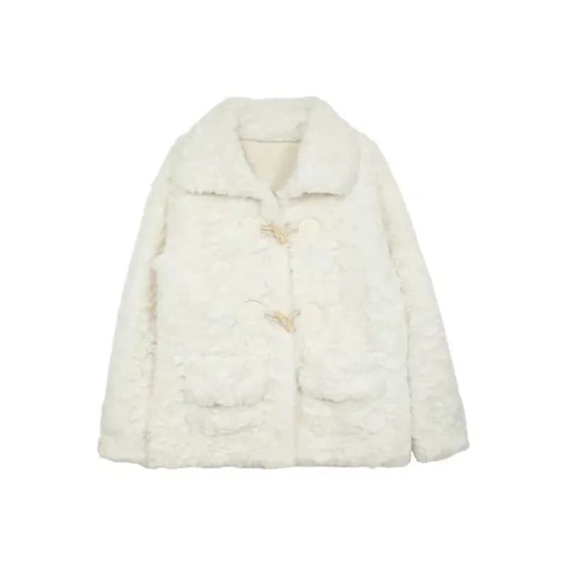 RTTO Velvet feel Coat Unisex White-0