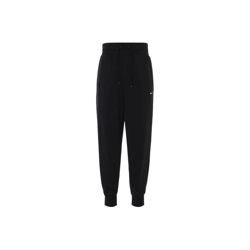 Nike Dri FIT One Women's High Waisted 7/8 French Terry Joggers Black-0