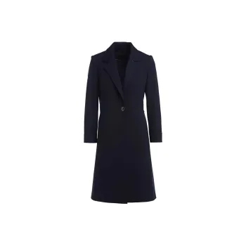 QIAOWANNI Coats Women's Gentleman Blue