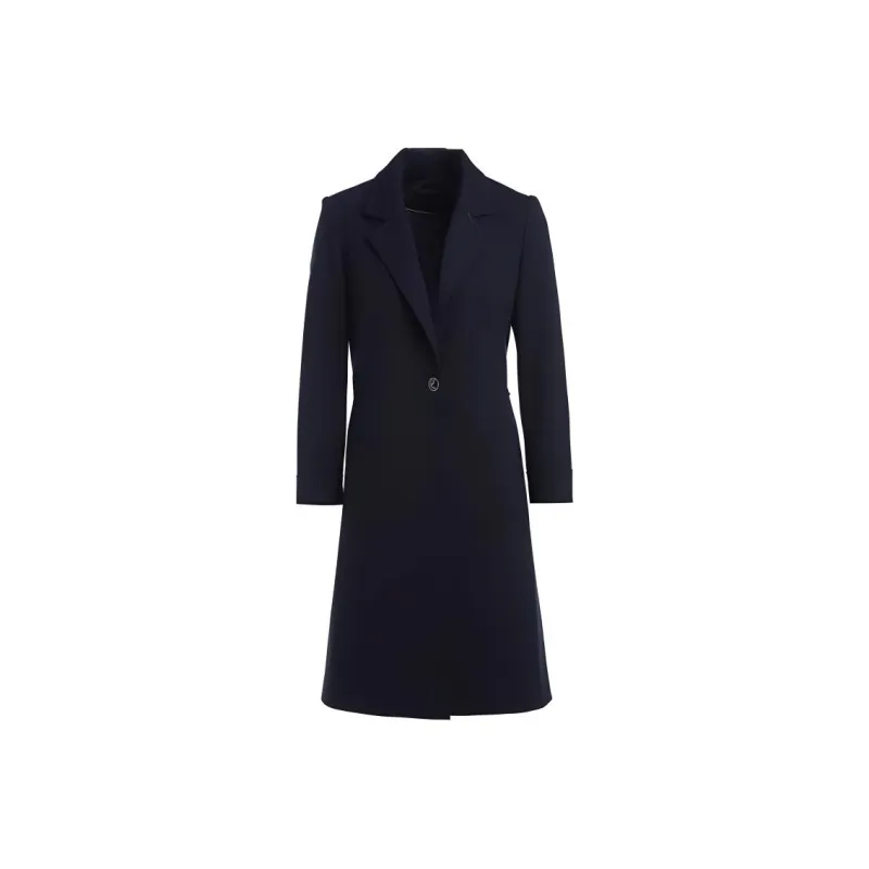 QIAOWANNI Coats Women's Gentleman Blue-0