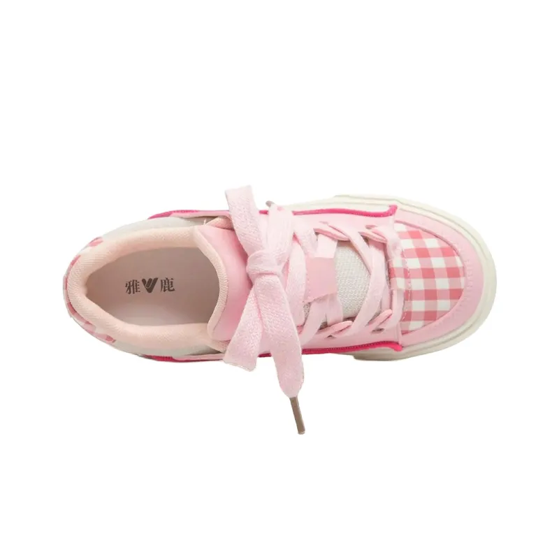 Yalu Canvas Shoes Women's Low Top White/Pink/Purple-10