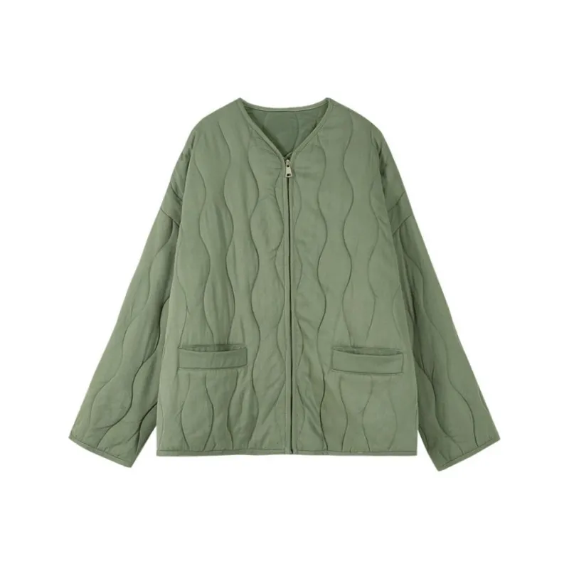 【dme】 Puffer Jacket Women's Gray Green-0