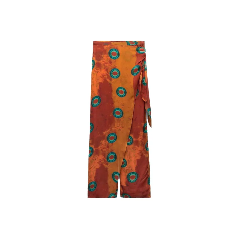 ZARA Casual Pants Women's Orange-0