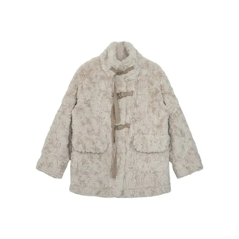 JOSR Velvet feel Coat Women's Apricot-0