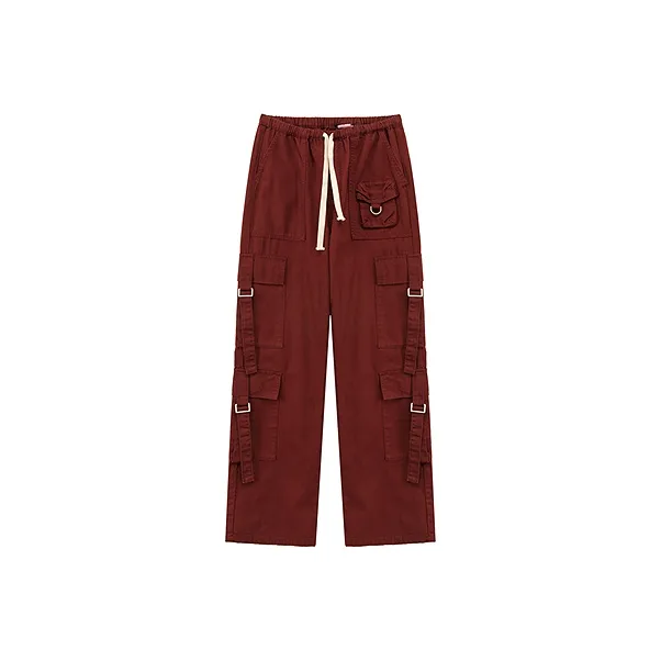 CHUU Casual Pants Women's Vintage Red-0
