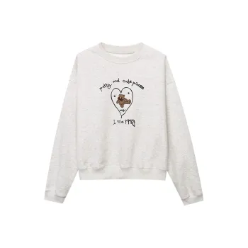 CHARM PICK Sweatshirt Women's Hemp White