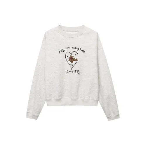CHARM PICK Sweatshirt Women's Hemp White