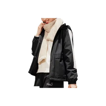 QIAODAN FW/AW24 Trench Coat Women's Black/Cream White