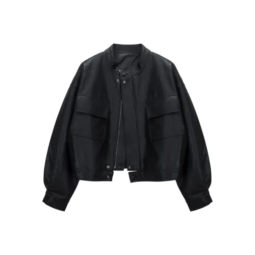 Youth Pastoral Order Leather Jacket Women's