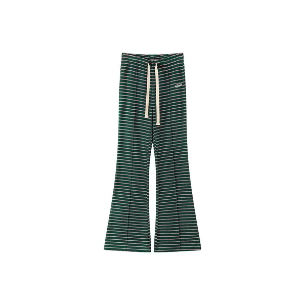 CHUU Casual Pants Women's Green Stripes-0