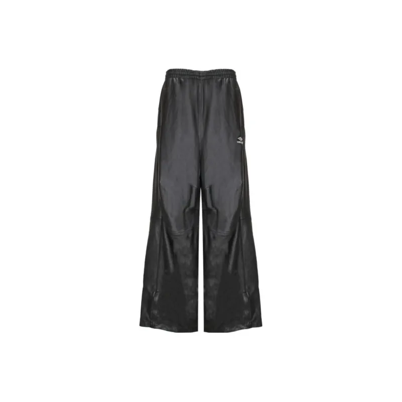 Balenciaga Leather Track Pants-0