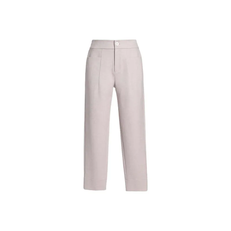 QIAOWANNI Casual Pants Women's Coconut Milk White-0