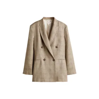 H&M Business Suit Women's Beige/Plaid