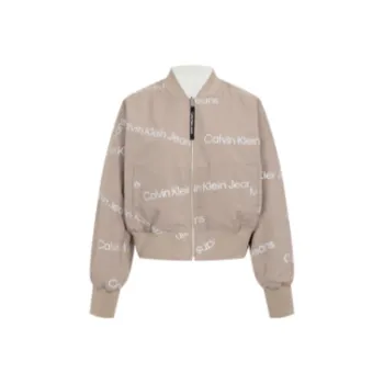 CALVIN KLEIN Baseball Jacket Women's Gray Brown