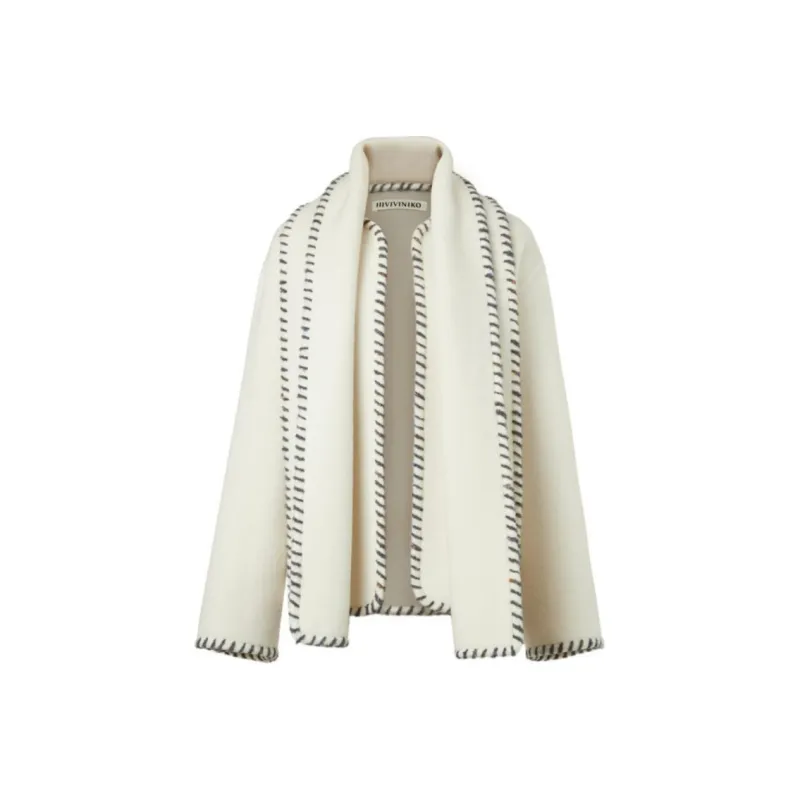 III VIVINIKO Coat Women's Raw White-0