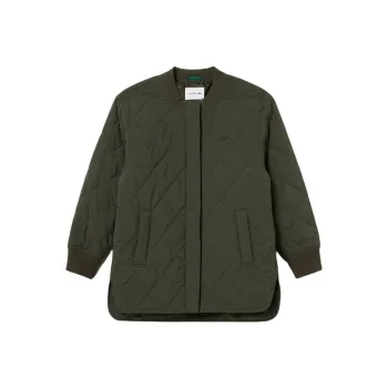 LACOSTE Puffer Jacket Women's Khaki Olive