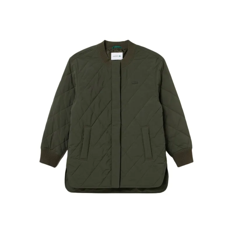 LACOSTE Puffer Jacket Women's Khaki Olive-0