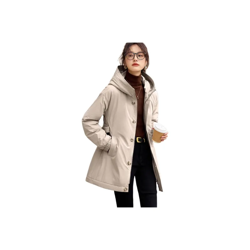 Mo Han Yi Mei Puffer Jacket Women's Light Khaki-0