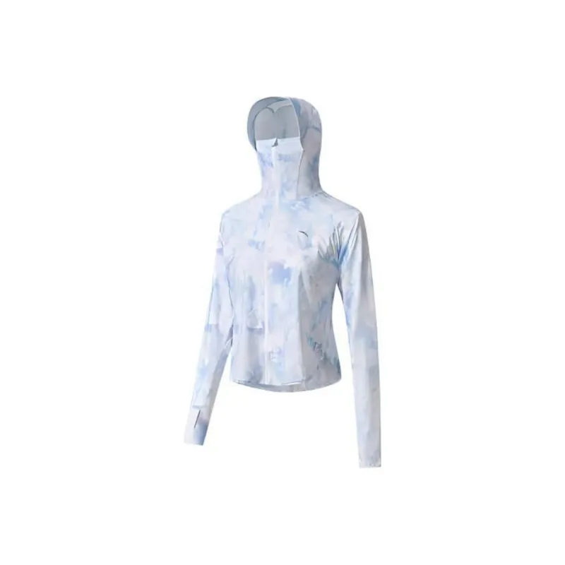 ANTA Sports Life Collection Sun Protection Clothing Women's Light Dusk Blue/All Over Print-0