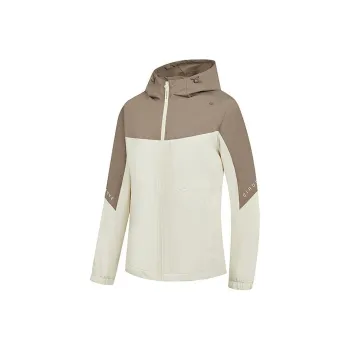 QIAODAN Trench Coat Women's Cream White/Walnut