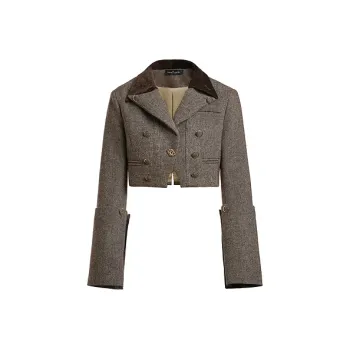 Rich Radi Q's Cropped Coats Women's Gray