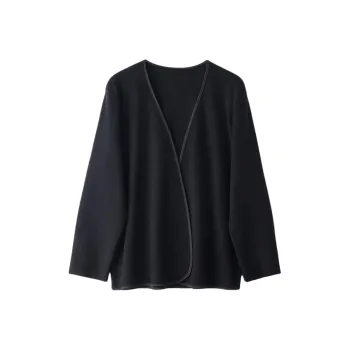 Korean Style Cropped Coat Women's Black