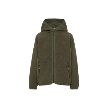 ARITZIA Tna Polartec Thermal Pro Hooded Zip Hoodie Velvet-feel Coat Women's Dark Olive