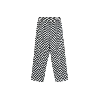 EICHITOO Casual Pants Women's Black Plaid