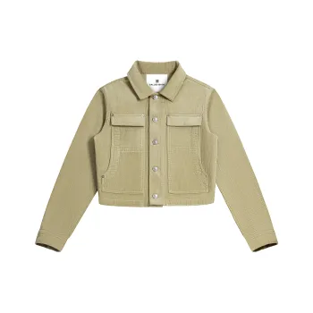 CALLED BACK Cropped Coats Women's Khaki