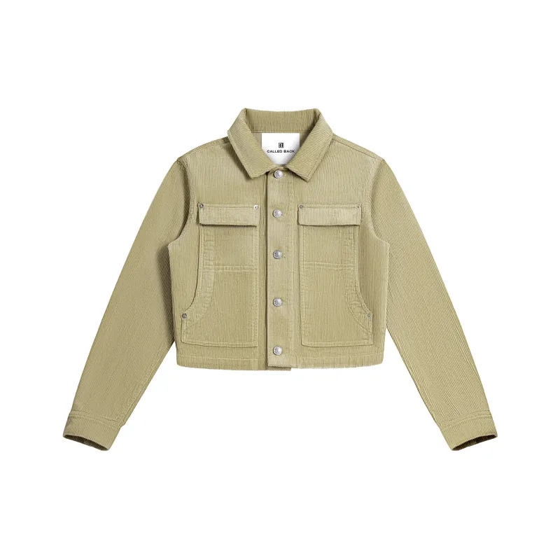 CALLED BACK Cropped Coats Women's Khaki-0