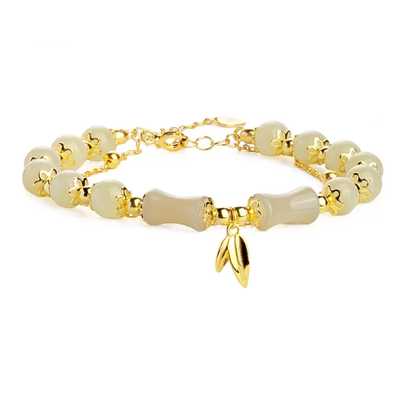 CHINA GOLD Bracelets Pale Greenish White Jade Women's-0