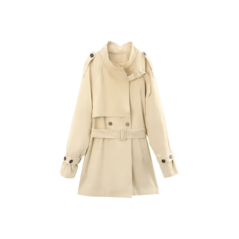A Paradise For Awakening Trench Coat Women's Camel-0