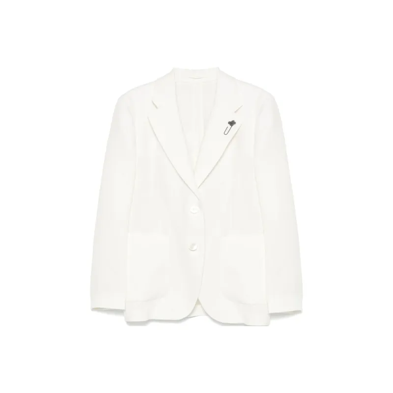 LARDINI Brooch detail Blazer-0