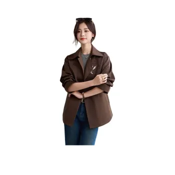 Yi Mengyuan Cropped Trench Coat Women's