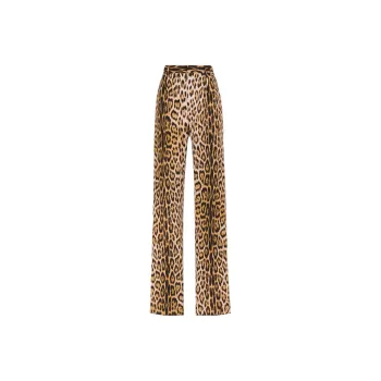 Roberto Cavalli Leopard print Straight leg Trousers