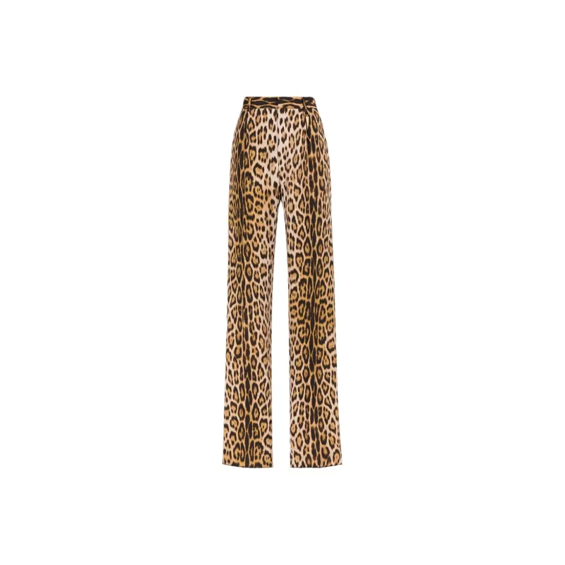 Roberto Cavalli Leopard print Straight leg Trousers-0
