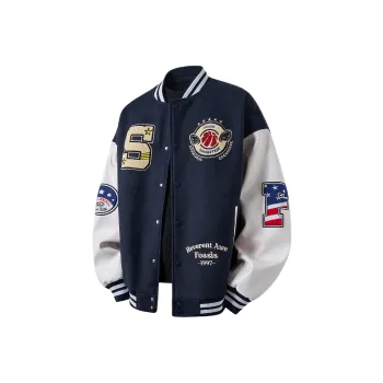 FOASIS Baseball Jacket Unisex Navy Blue